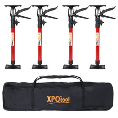 4 Pack Adjustable Support Pole,Steel 3rd Hand Support System,Support Rod for Jacks Cargo Bars Drywalls,Cabinet Jacks for Installing Cabinets,Extends from 20 to 45 Inch ,with carry bag