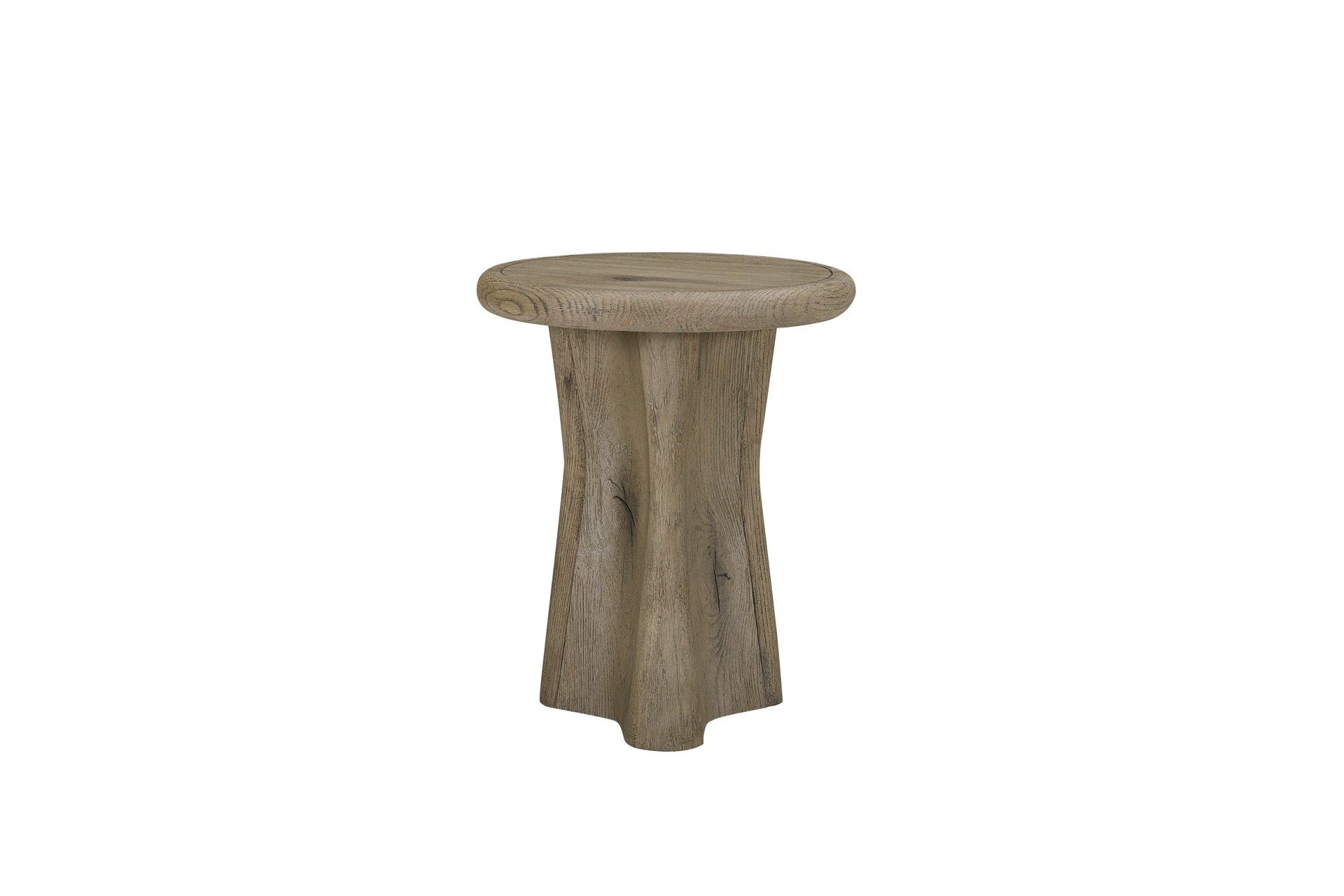 English Knotty Oak Drop Accent Table