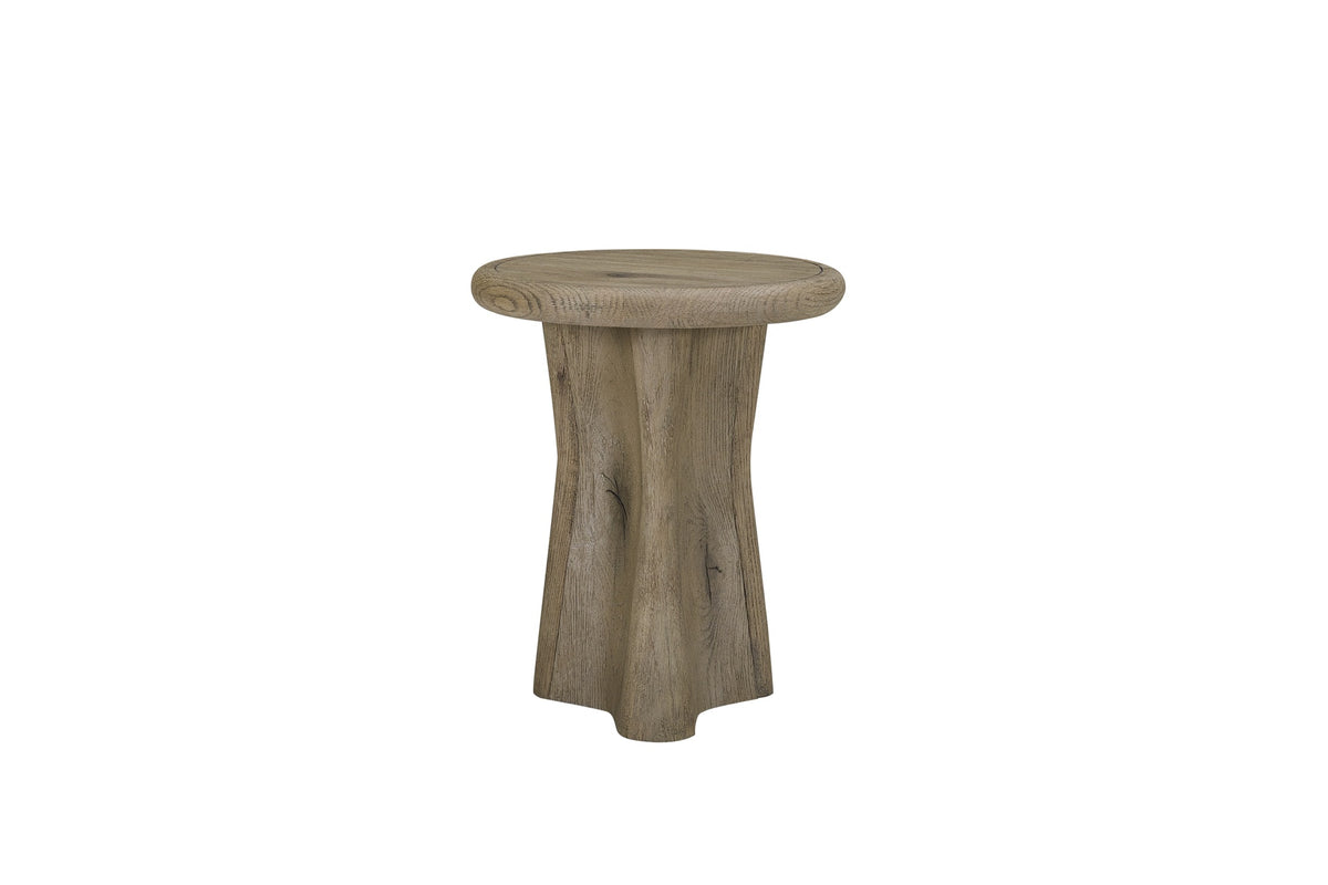 English Knotty Oak Drop Accent Table
