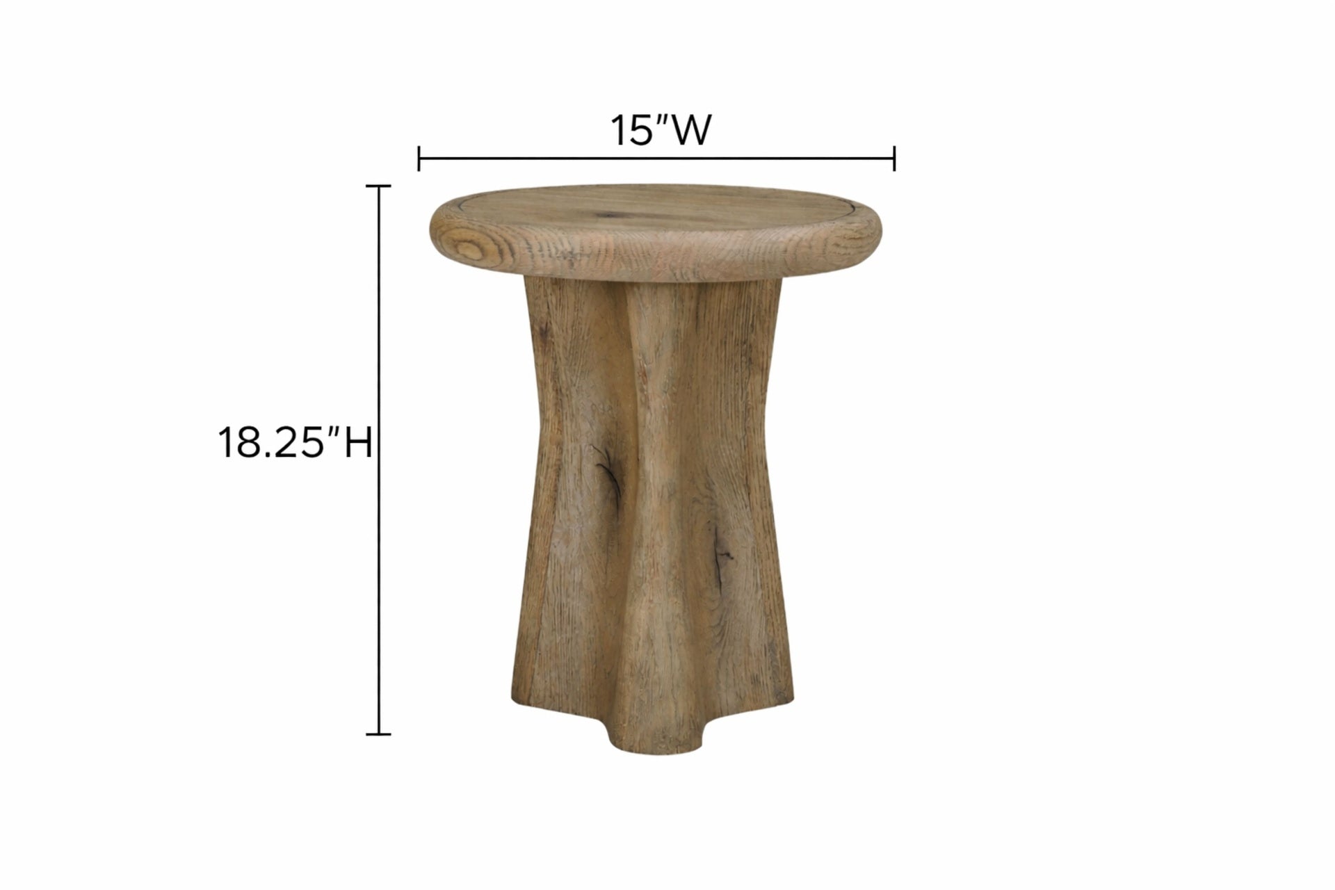 English Knotty Oak Drop Accent Table