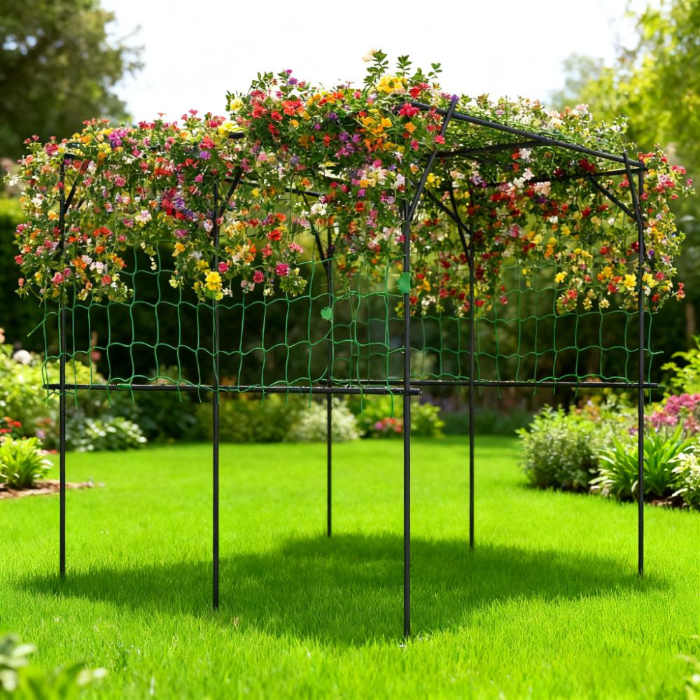Garden Arch Trellis Metal Plant Trellis Support with Climbing Net