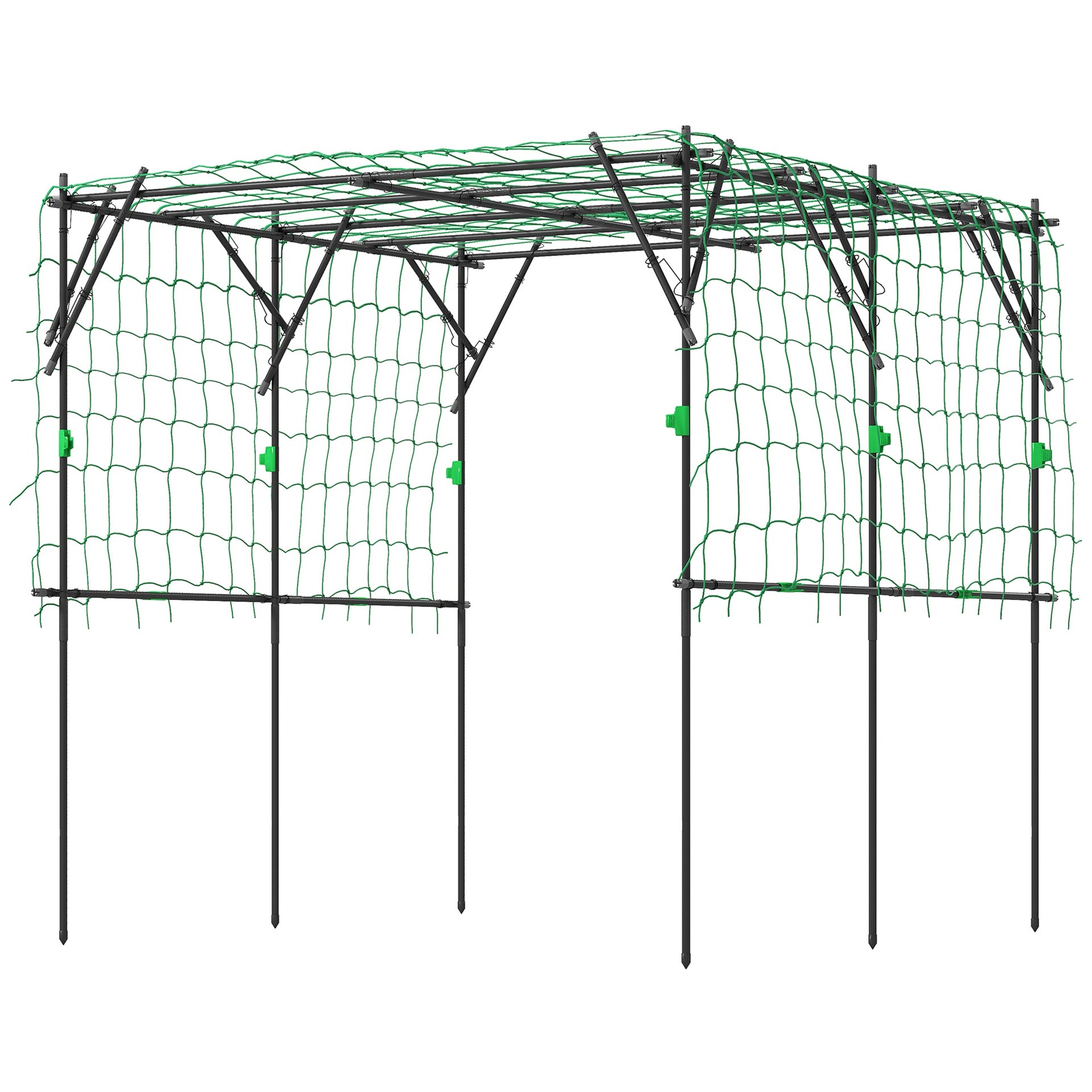 Garden Arch Trellis Metal Plant Trellis Support with Climbing Net
