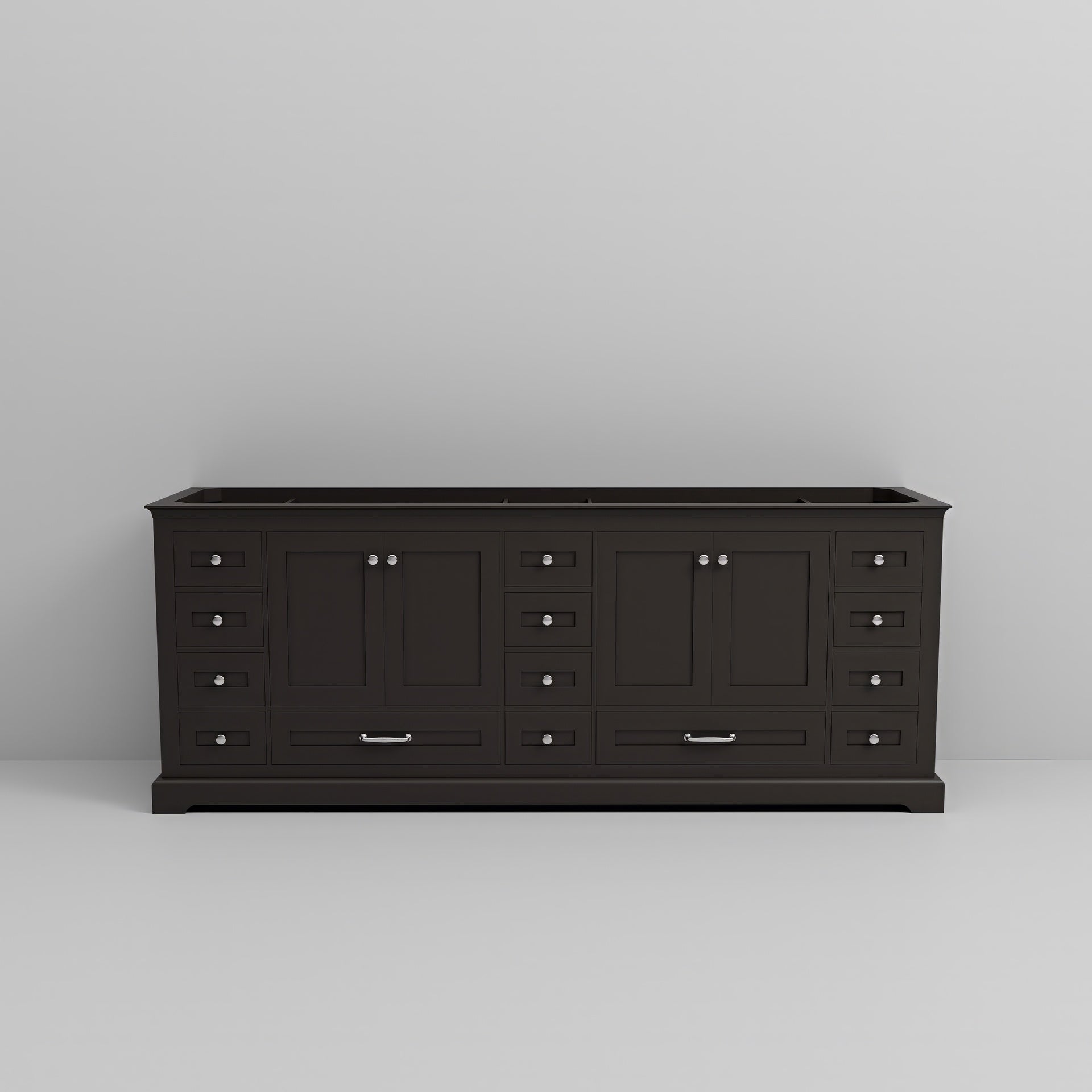 Espresso Double Bath Vanity 84 in. W x 22 in. D