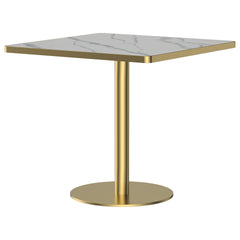Square Modern Dinning Table 31.5 inches Bistro Table Tulip Table with Faux Marble top,Easy Assemble,Sturdy Metal Frame Diameter