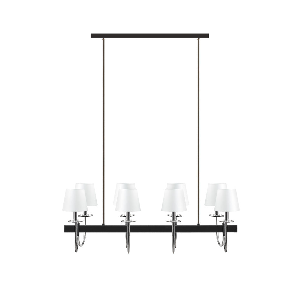 8-Light Traditional Chandelier with Drum Shades
