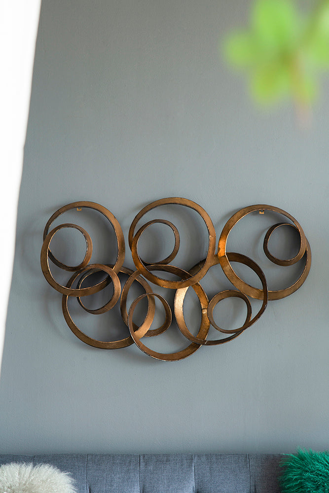 38.5x22x4.2" Seretha Gold Leaf Wall Décor