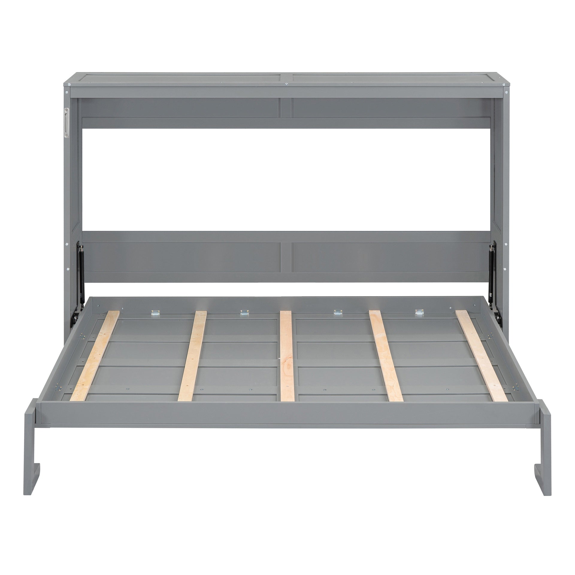Queen Size Murphy Bed Wall Bed,Gray