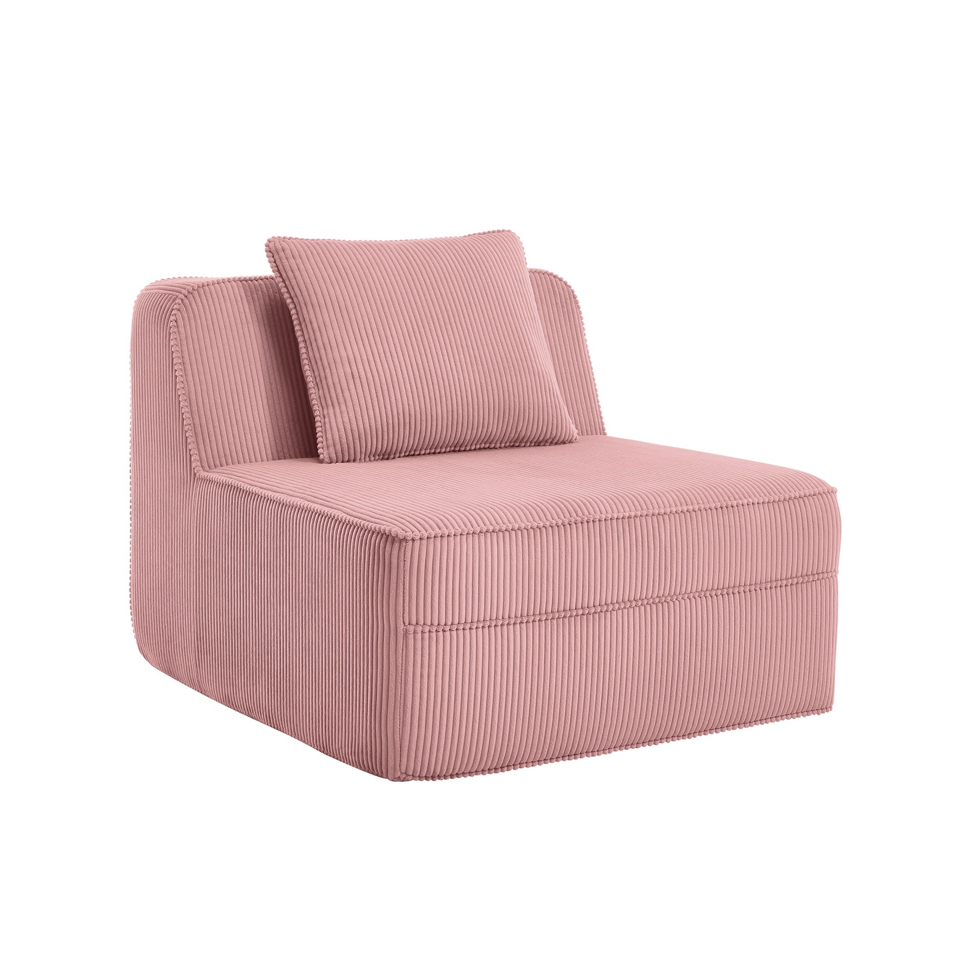 Martha Armless Sofa W/Pillow Corduroy -Pink