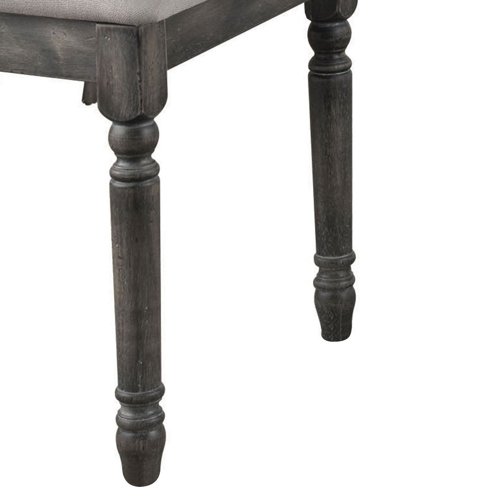 Tan and Weathered Grey Open Back Side Chairs (Set of 2)