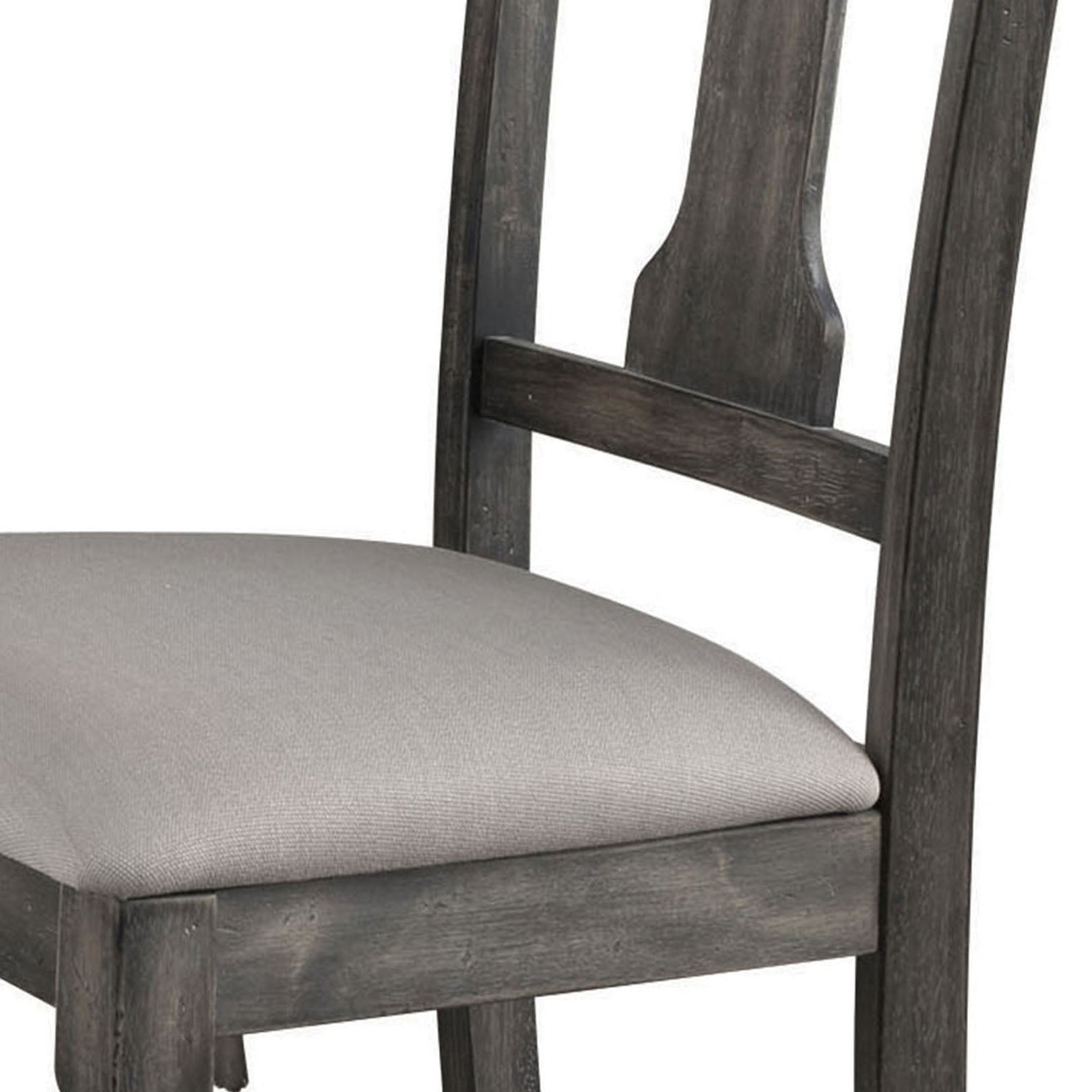 Tan and Weathered Grey Open Back Side Chairs (Set of 2)