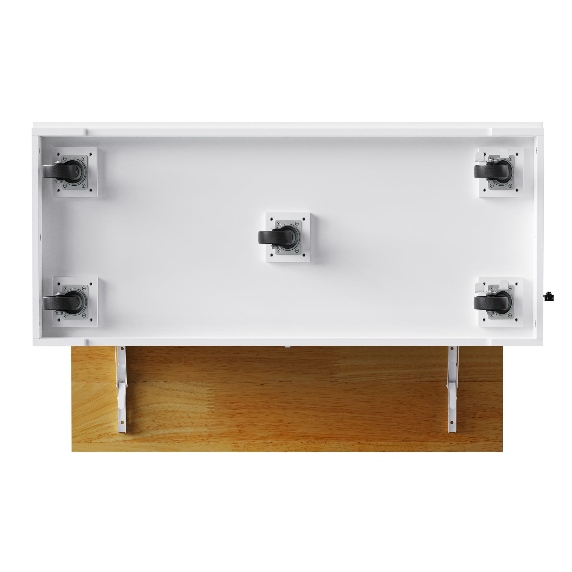 K&K 48inch Large Kitchen Island with 2 Bar Stools, Power Outlet, Door Internal Storage Rack, Kitchen Storage Cart on 5 Wheels with Drop Leaf, 5 Open Side Racks, 2 Drawers,White (Three Packages)