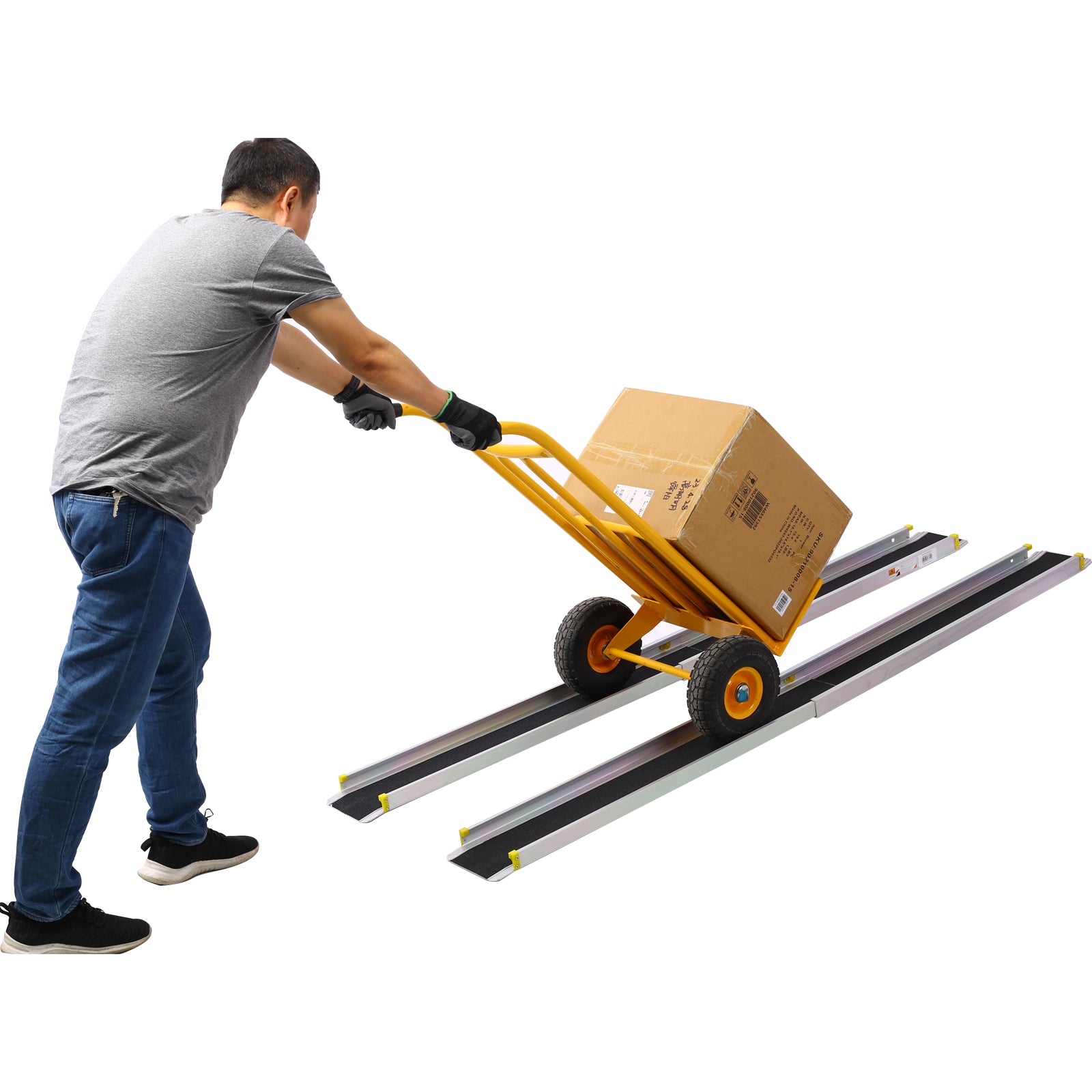 7' Adjustable Wheelchair Telescoping Track Ramps with bag