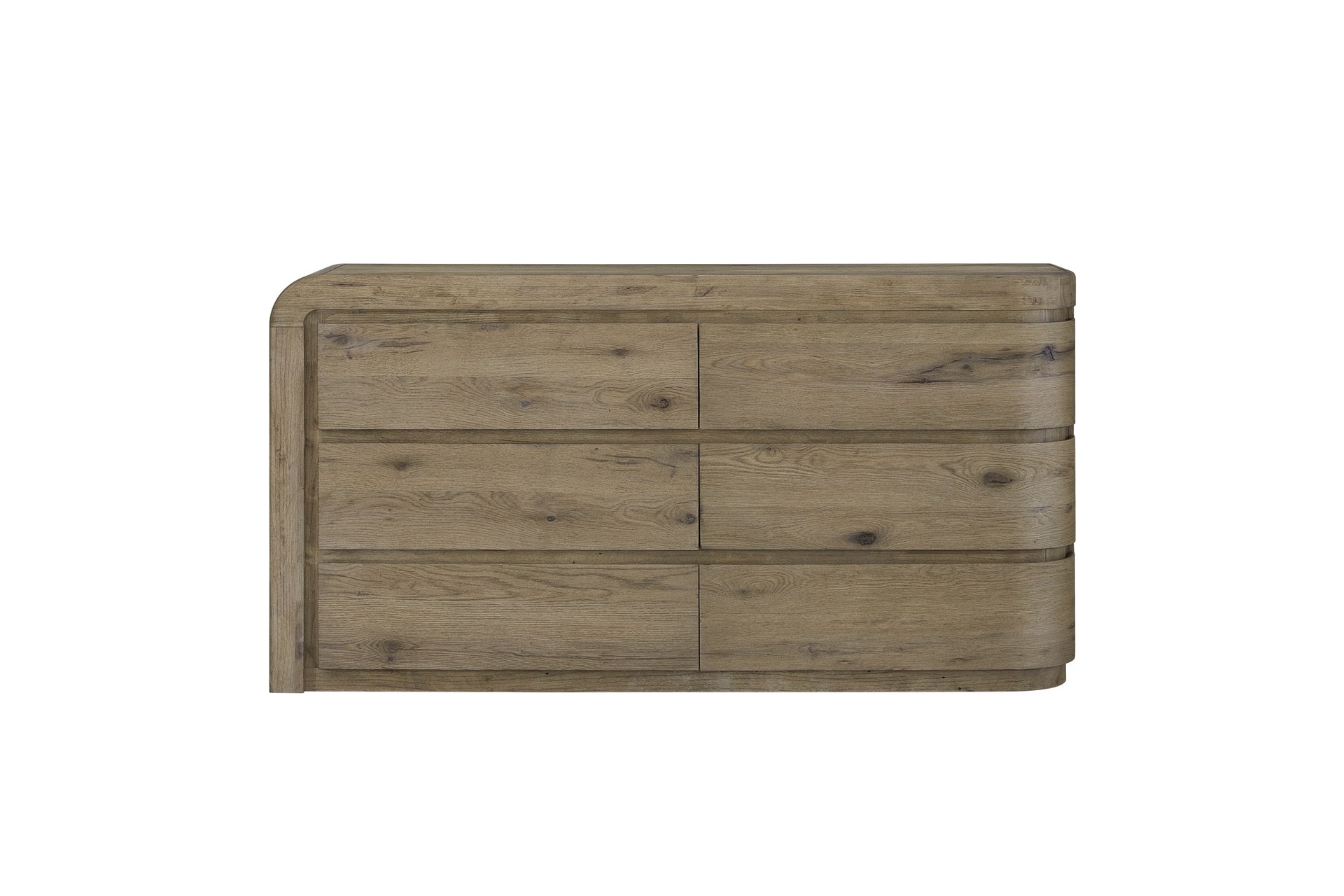 Curved Dresser in English Knotty Oak