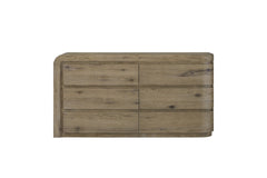 Curved Dresser in English Knotty Oak