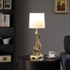 24" In Wildlife Old World Gold  Capuchin Monkey Polyresin Table Lamp
