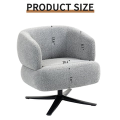 Cuddle-style leisure swivel sofa chair, suitable for balconies, studies and living rooms,  grey