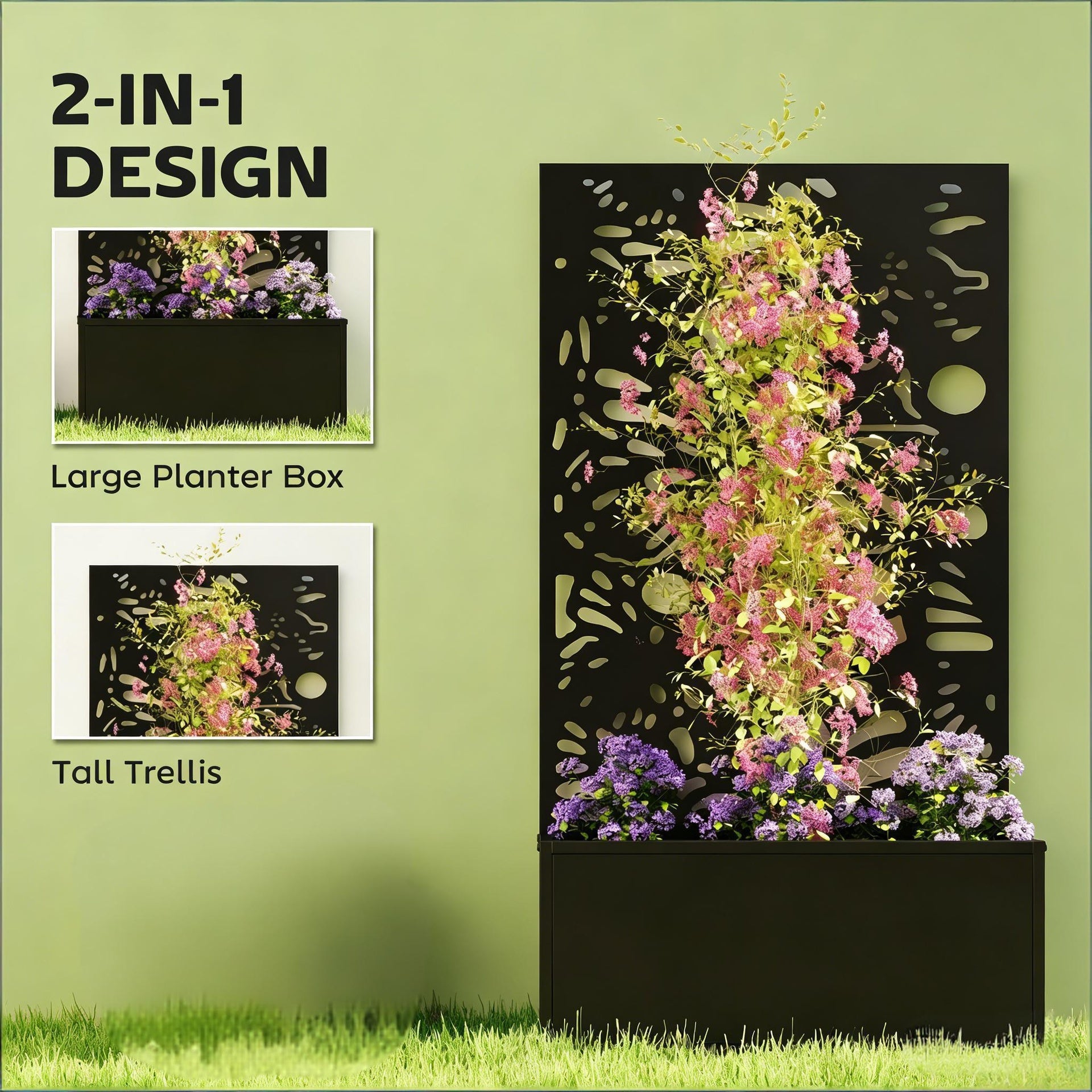 Stylish Plant Bed,Freestanding or Wall Mounted Plant Bed