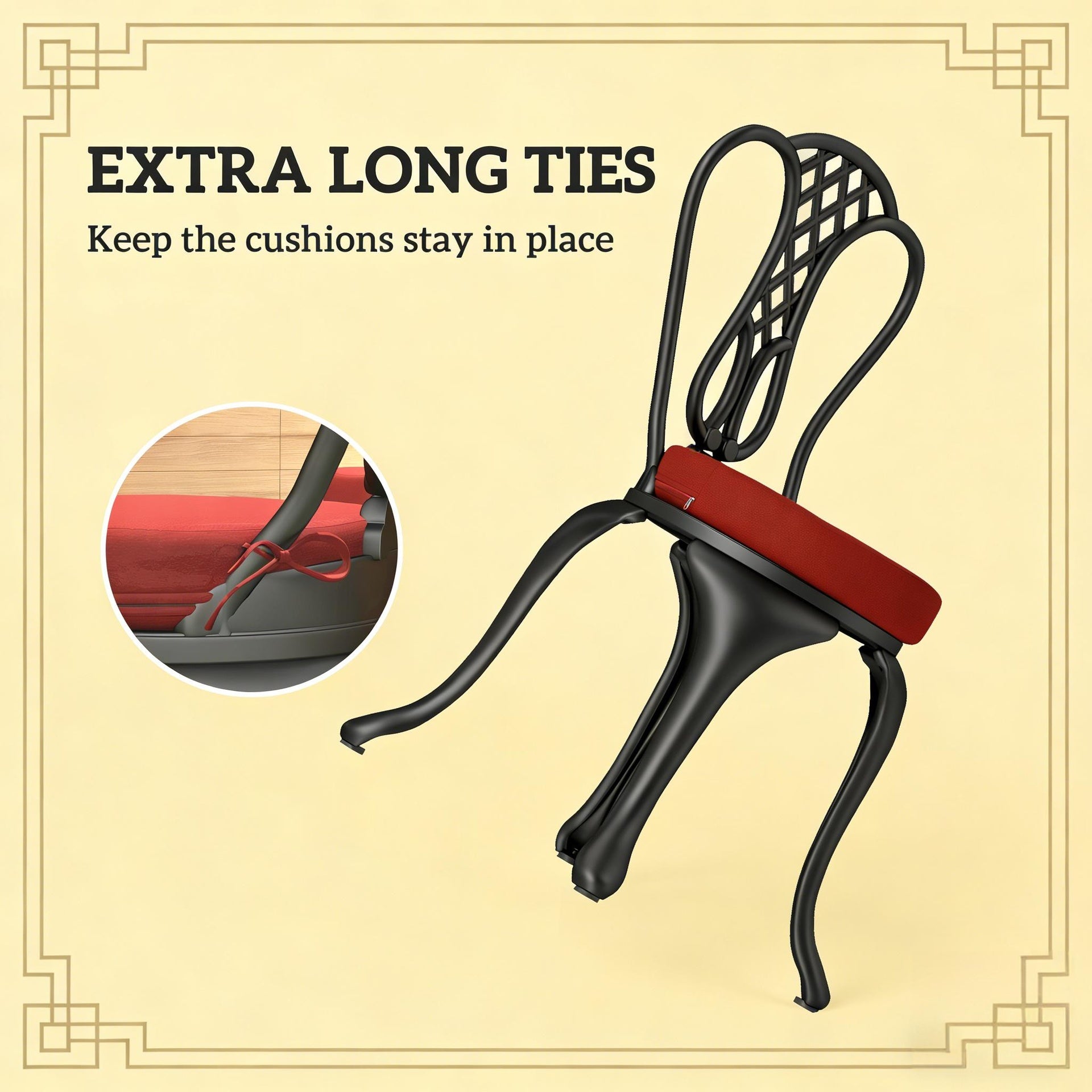 Soft Dining Chair Cushions,Set of 4 Round Seat Cushions