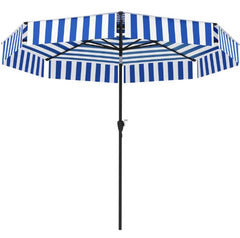 2-Tier Vented Patio Table Umbrella,Outdoor Market Umbrella,Patio Umbrella with Crank 8 Ribs,Tiltable Porch Umbrella,for Outdoor
