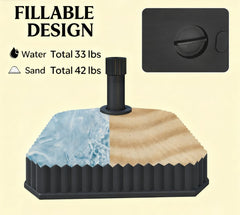 Easy assembly Umbrella Base,Square Heavy Duty Outdoor Umbrella Stand Base,Square Patio Umbrella Base Holder