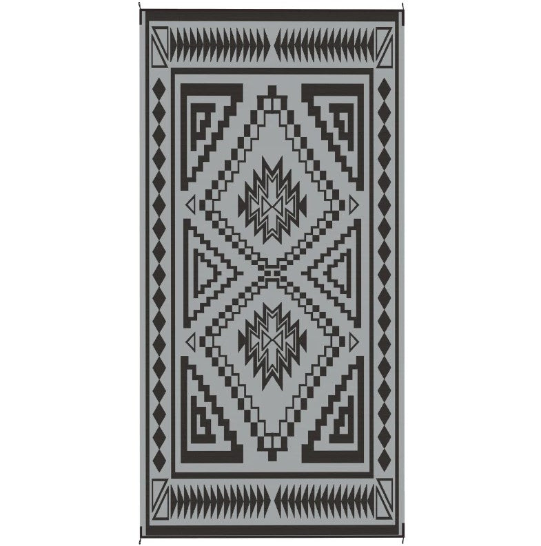 Patio Rug,Reversible Outdoor Rug, Waterproof Plastic Straw with Carry Bag