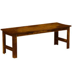 Backless Front Porch Bench,Wood Outdoor Bench