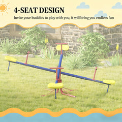 Outdoor Playground Equipment,Kids Seesaw Swivel Teeter Totter