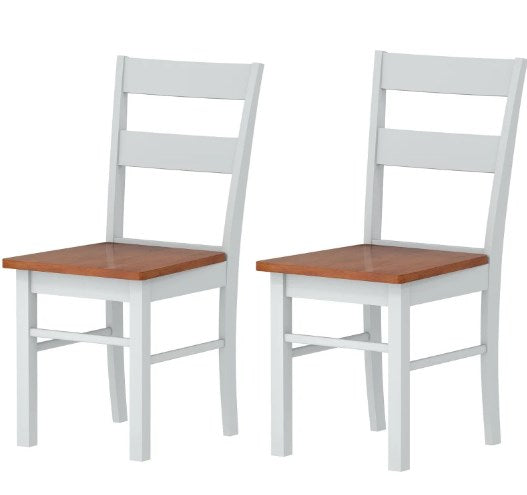 Set of 2 Wood Kitchen Table Chairs with Open Back,Dining Table Chairs