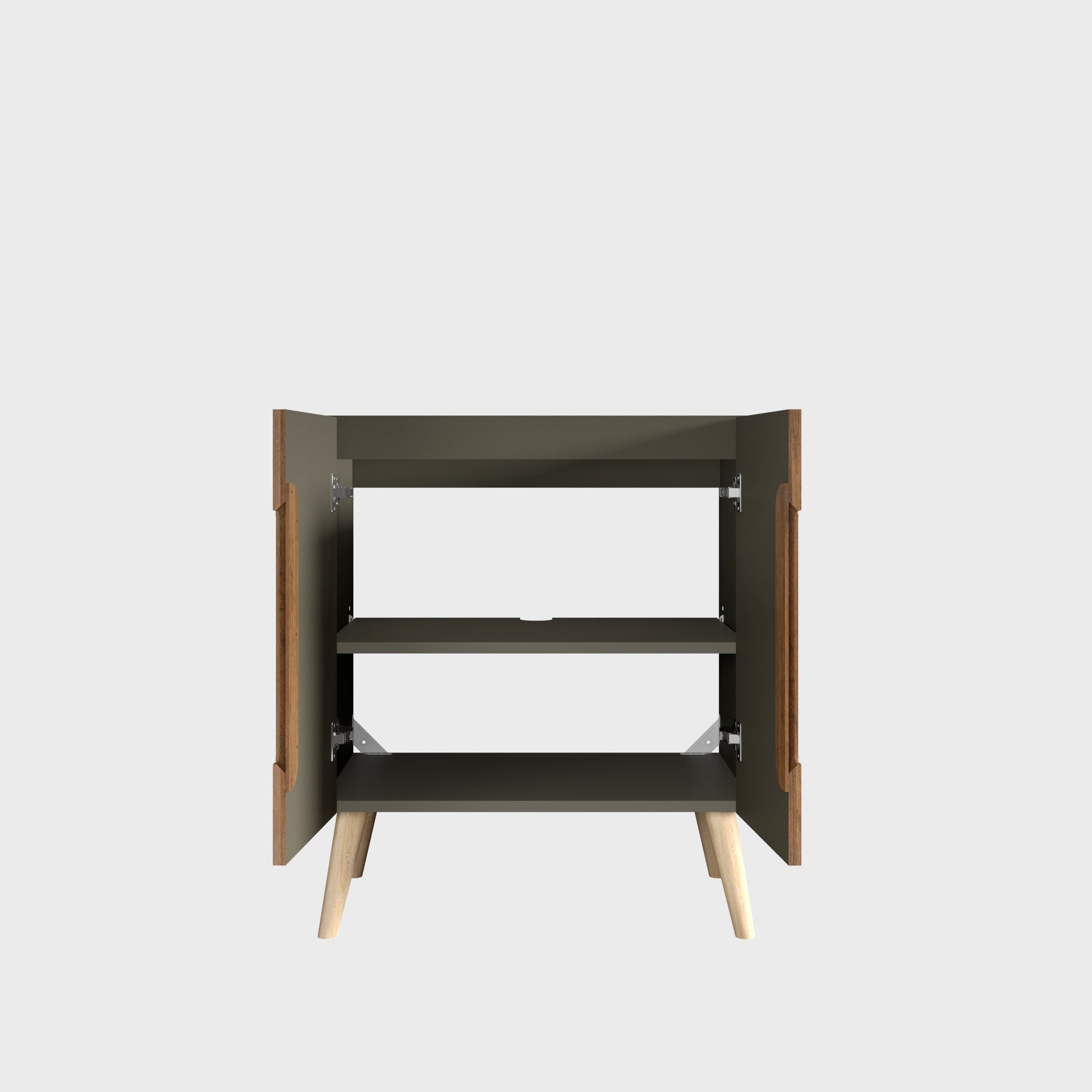 CC0430F305 Etna 30" Striped Walnut Bathroom Vanity WITHOUT Sink, Freestanding Bathroom Cabinet for Modern Bathroom