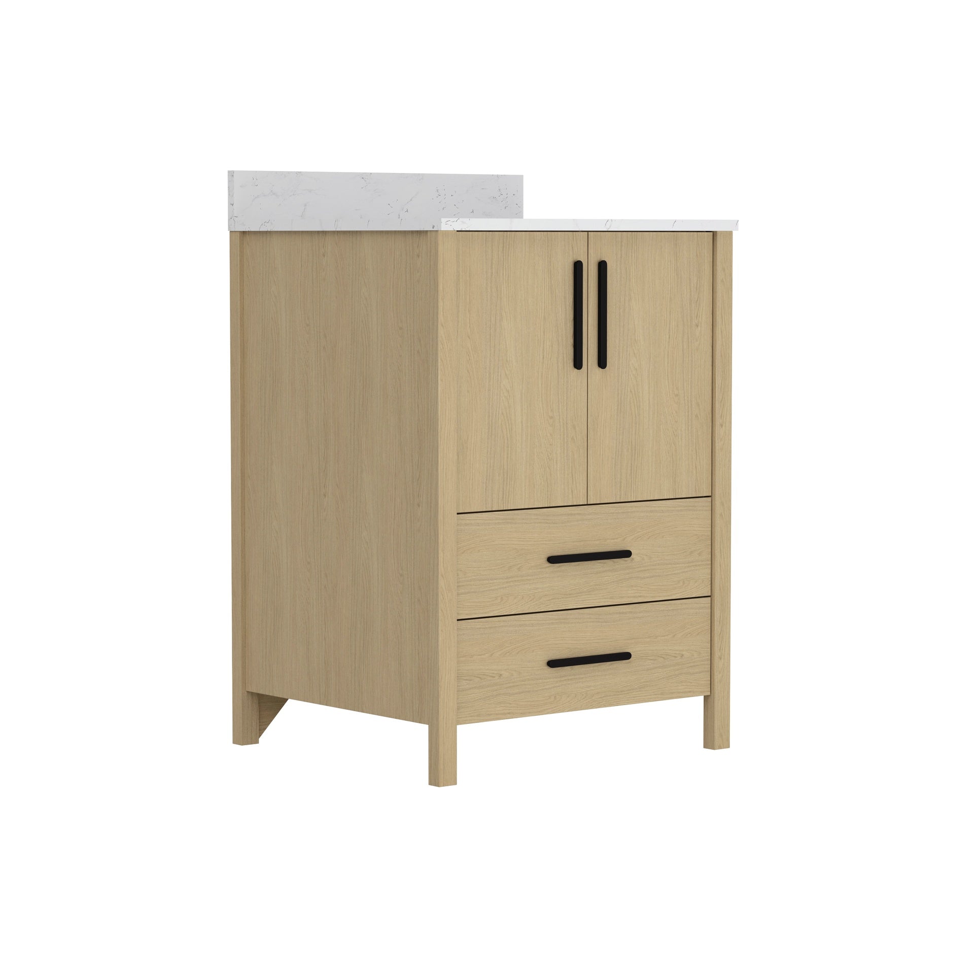 24" Bathroom Vanity Cabinet,Freestangding storage Vanity Cabinet with Countertop & Faucet Hole