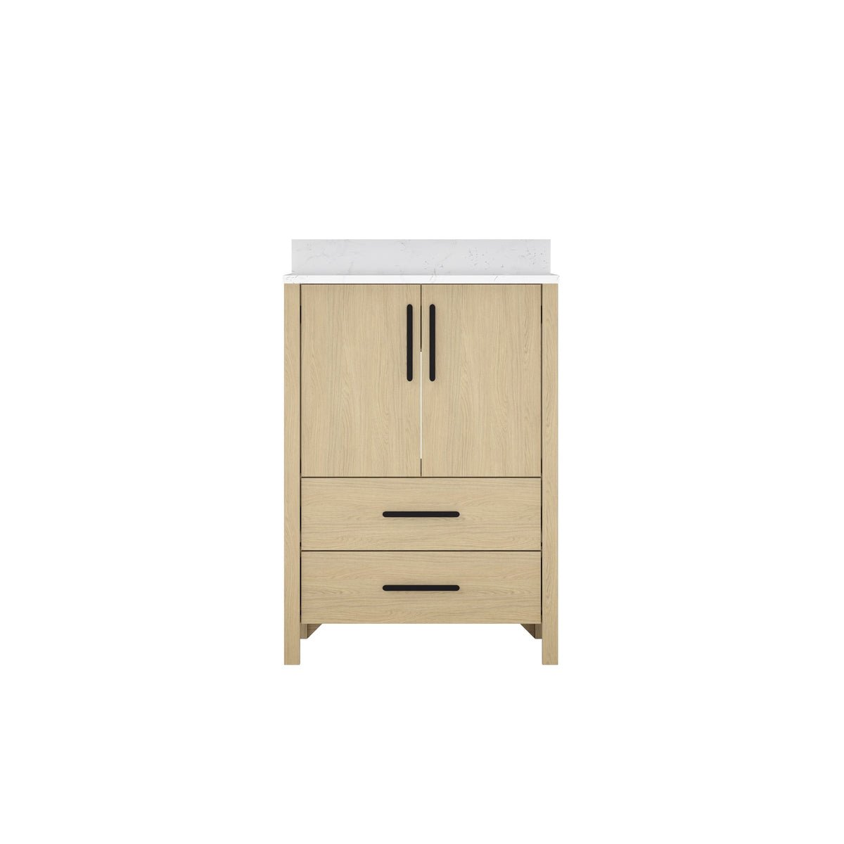 24" Bathroom Vanity Cabinet,Freestangding storage Vanity Cabinet with Countertop & Faucet Hole