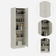 Storage Cabinet Pipestone, Double Door, Pearl Finish