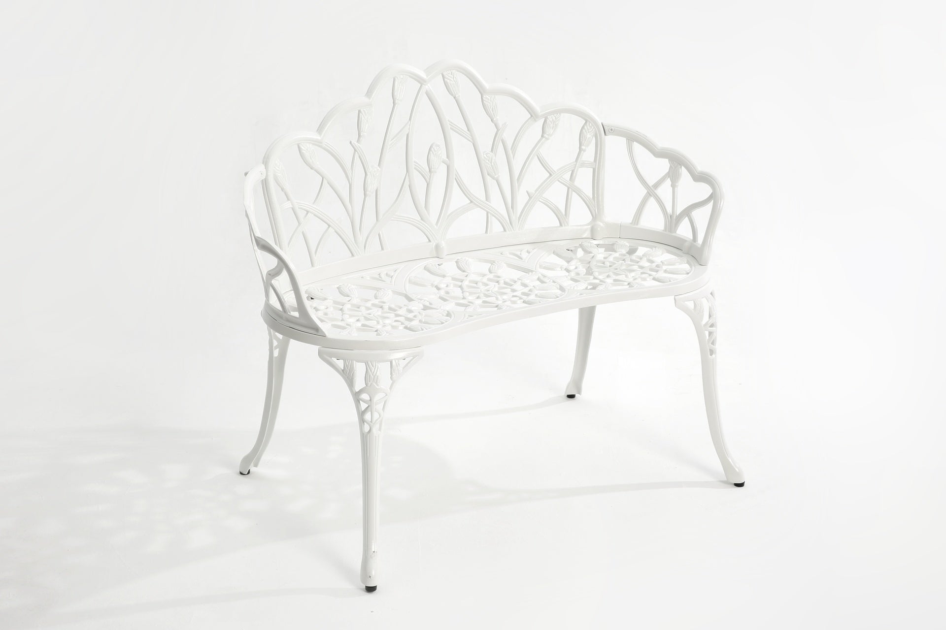 Cast aluminium bench