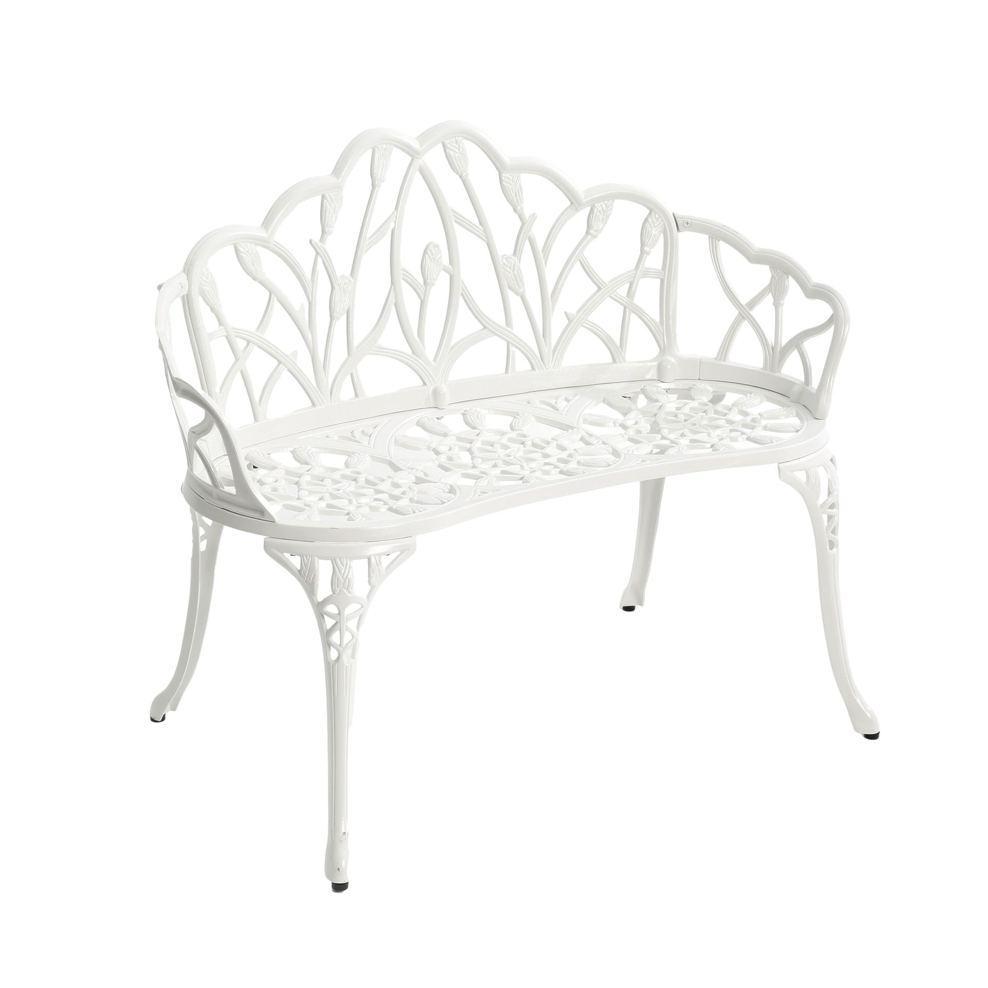 Cast aluminium bench
