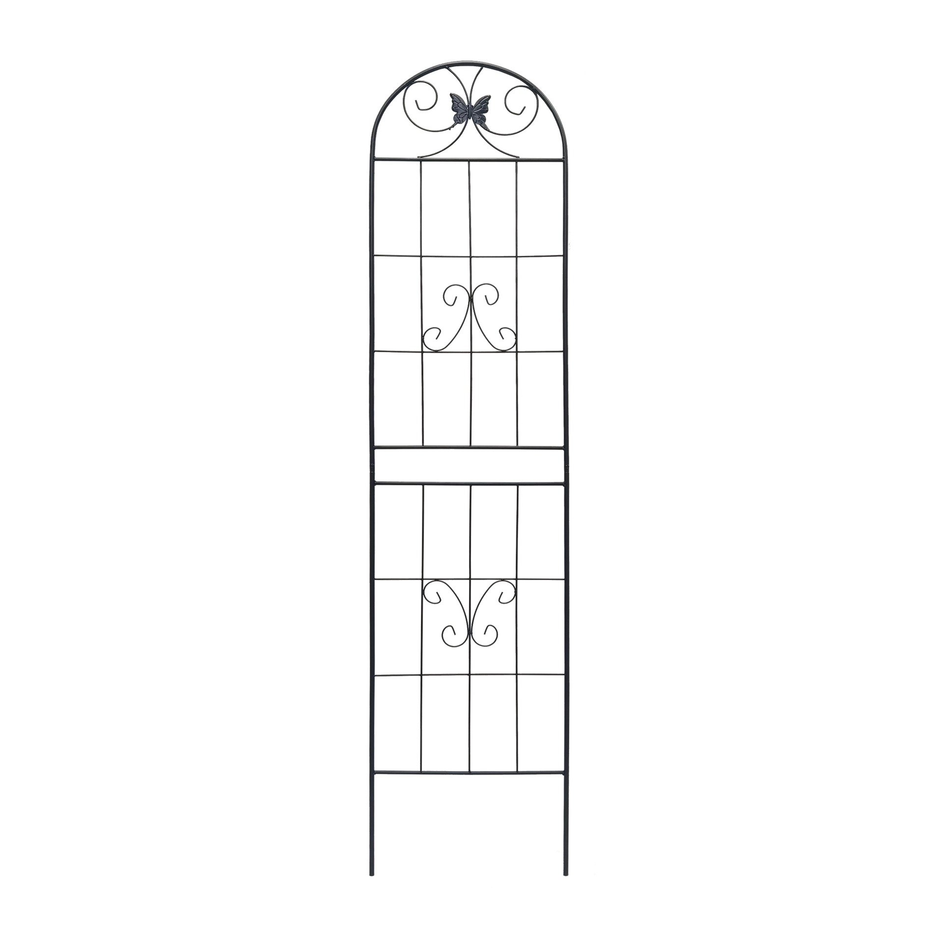 2 Pack Metal Garden Trellis 86.7" x 19.7" Rustproof Trellis for Climbing Plants Outdoor Flower Support Black
