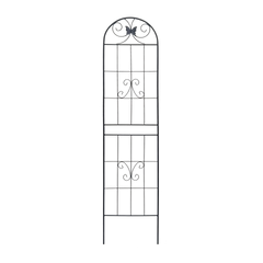 2 Pack Metal Garden Trellis 86.7" x 19.7" Rustproof Trellis for Climbing Plants Outdoor Flower Support Black