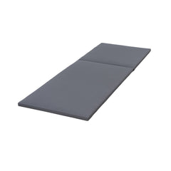 2" THICK CHAISE LOUNGE CUSHION IN DARK GREY - WATERPROOF FOLDABLE 2-SECTION DESIGN-FOR POOLSIDE, PATIO & GARDEN