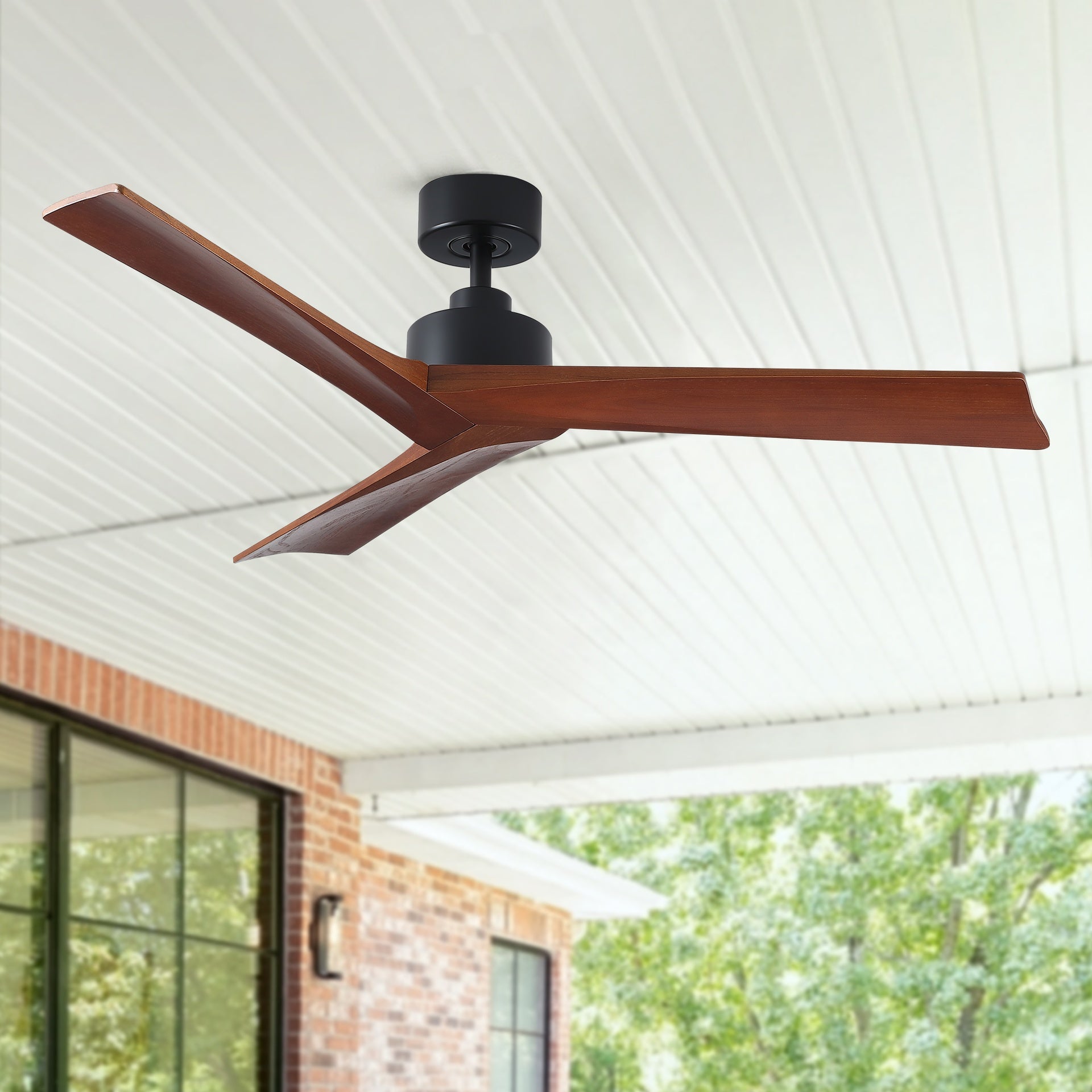 52" Black Lowe Profile Ceiling Fan without Light
