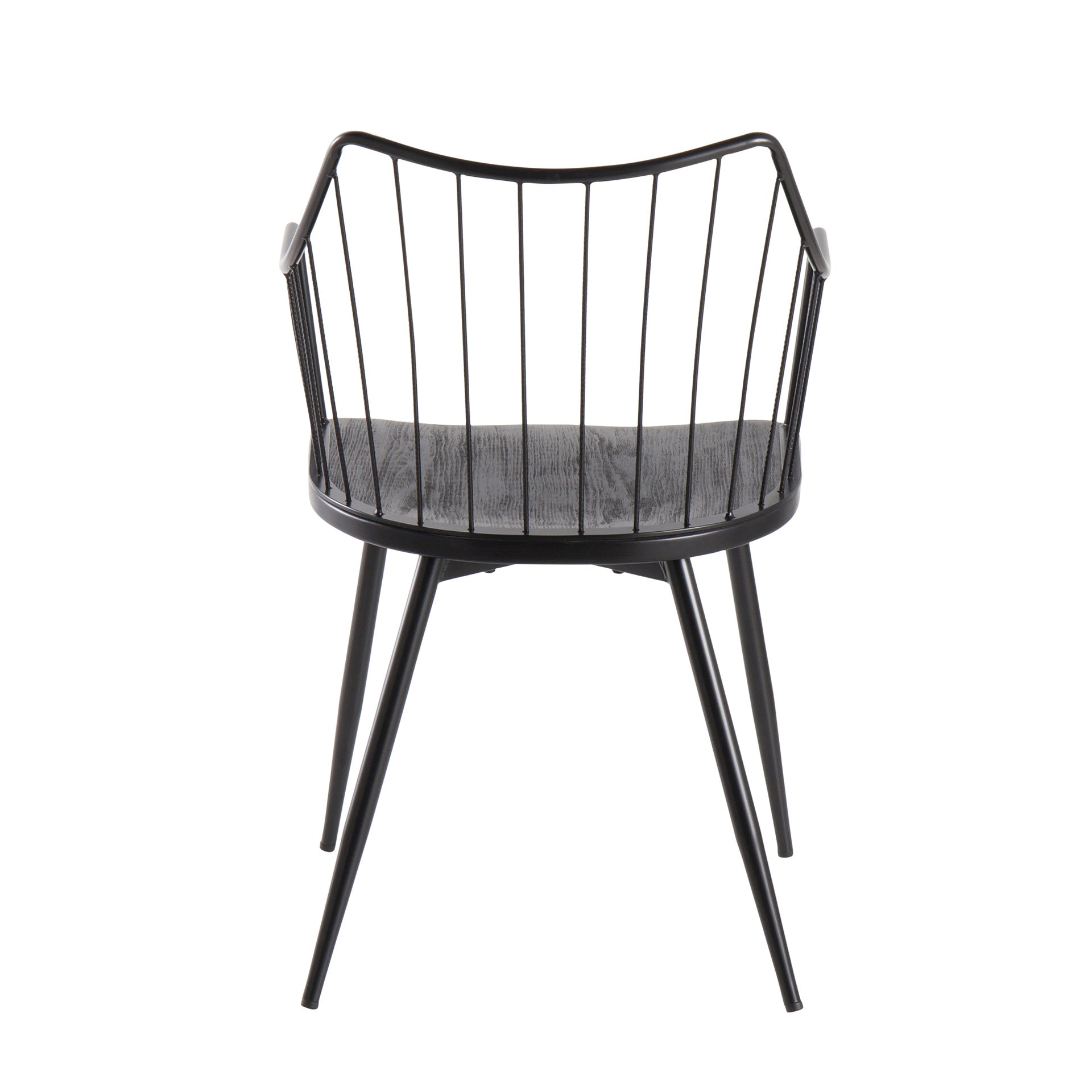 Winston Farmhouse Chair in Black Metal and Black Wood by LumiSource