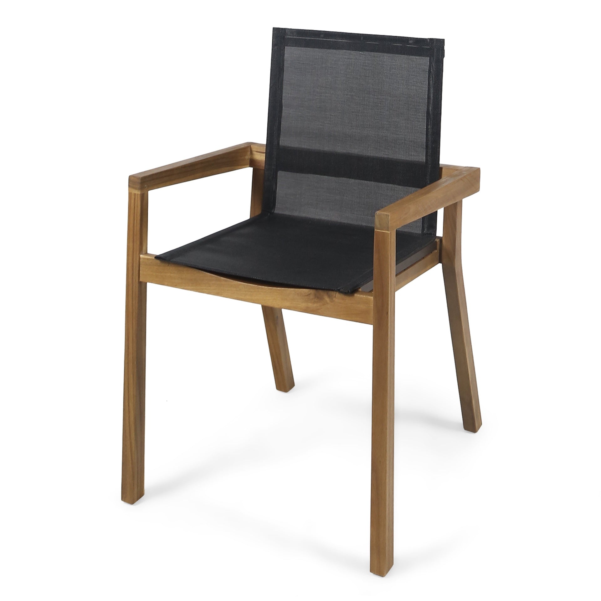 7 Pieces Acacia Wood Outdoor Dining Set s,Modern 6 Chairs 1 Large Table, Dining Furniture Set for Lawn, Backyard, Garden Deck,Poolside,Teak