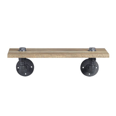 Brantley Oak & Sandy Black Finish Wall Rack