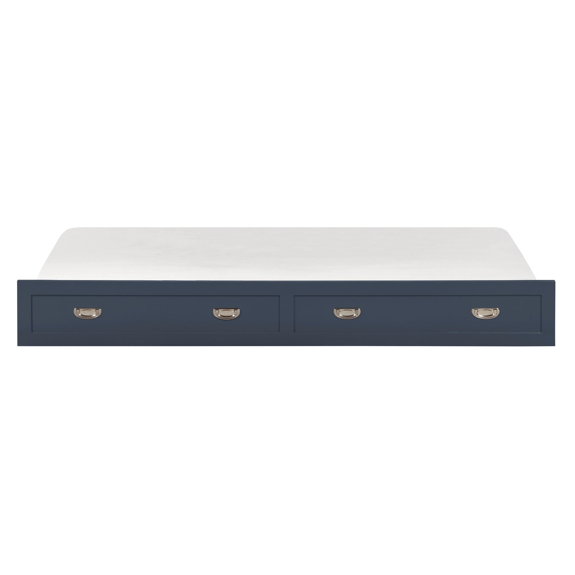 Navy Blue Finish Trundle with Casters Movement Bedroom Furniture 1pc