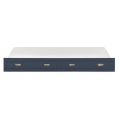 Navy Blue Finish Trundle with Casters Movement Bedroom Furniture 1pc