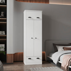 White Double Door and 1-Drawer Armoire