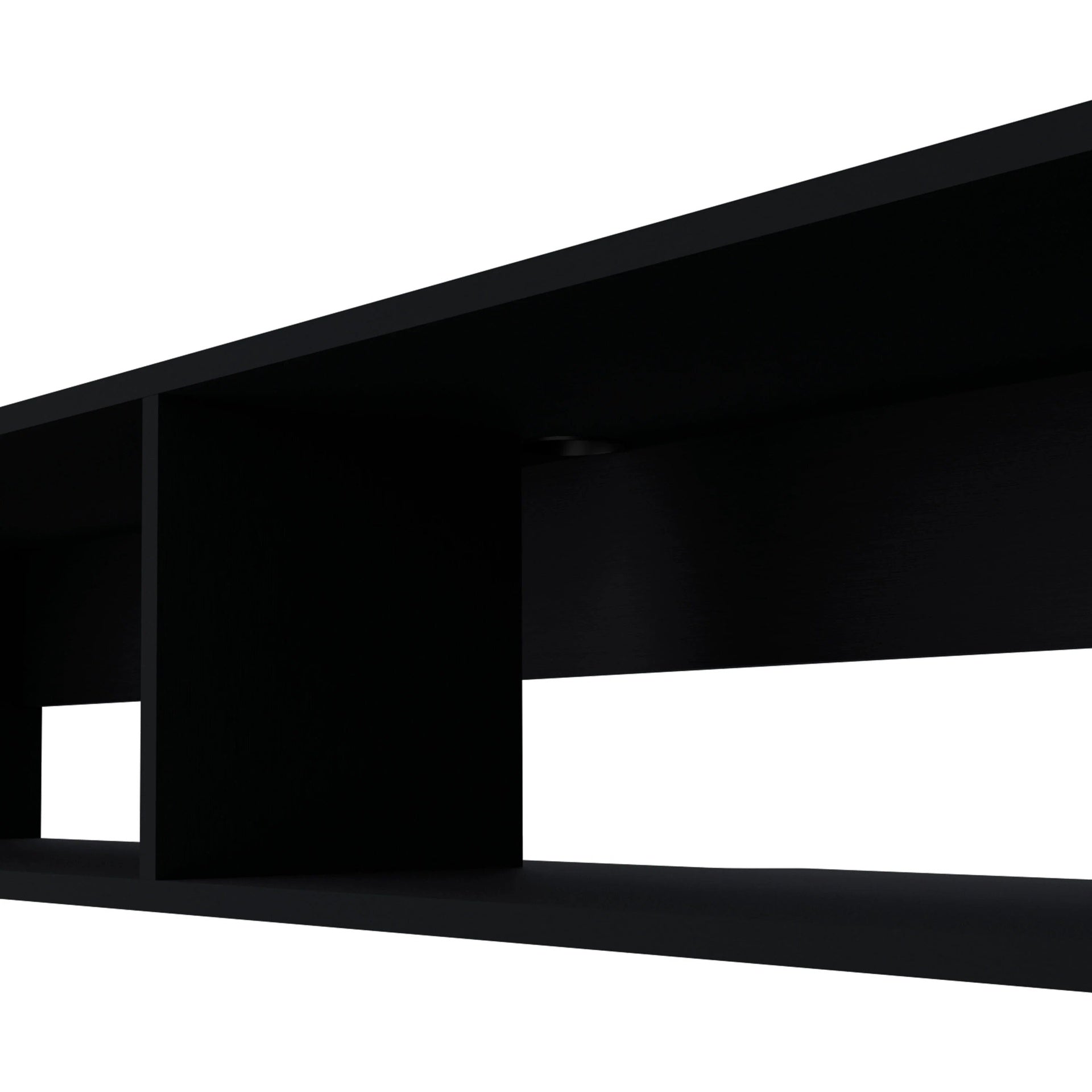 Wenge 2-Shelf Central Floating Media Rack