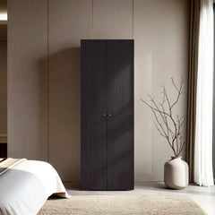 Wenge 2-Door Tall Wardrobe Cabinet