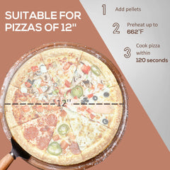 Outdoor  Pizza Oven with 12" Rotating Stone