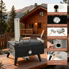 Outdoor  Pizza Oven with 12" Rotating Stone