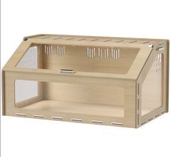 39 inch Hamster Cage Habitat with  Window & Openable Top , Oak