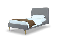 Twin Bed in Gray and Gold